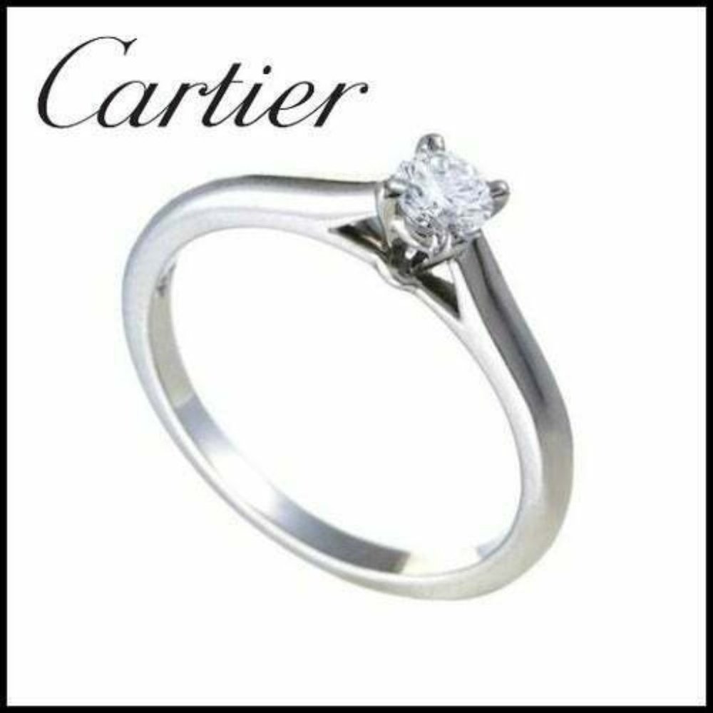 Cartier 950 Platinum 0.19ct Diamond Ring